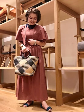 「KBF+」｜「アイテム（ワンピース/ドレス）」を使った、asamiさん（レディース・164cm）の夏コーディネート