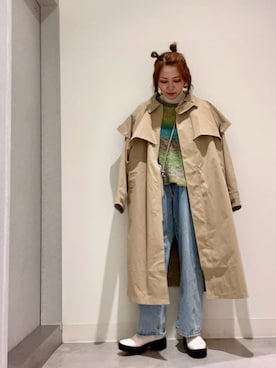 「グラデーションニット」｜「アイテム（Tシャツ/カットソー）」を使った、asamiさん（レディース・164cm）の秋コーディネート