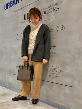 「SonnyLabel」｜「アイテム（ローファー）」を使った、asamiさん（レディース・164cm）の冬コーディネート