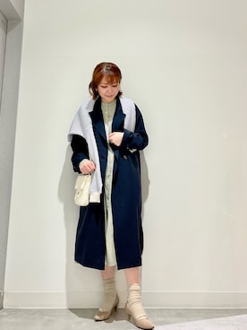 「RODE SKO」｜「アイテム（トレンチコート）」を使った、asamiさん（レディース・164cm）の春コーディネート