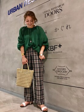 「アイテム（タンクトップ、グレー系）」を使った、asamiさん（レディース・164cm）の夏コーディネート