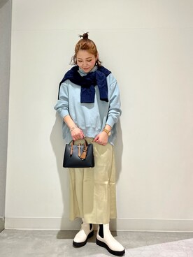 「SonnyLabel」｜「アイテム（ブーツ）」を使った、asamiさん（レディース・164cm）の冬コーディネート
