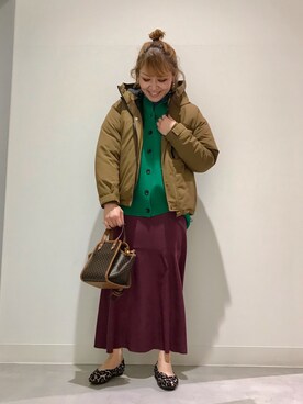 「RODE SKO」｜「アイテム（ダウンジャケット/コート）」を使った、asamiさん（レディース・164cm）の冬コーディネート