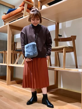 「SENCEOFPLACE」｜asamiさん（レディース・164cm）の冬コーディネート