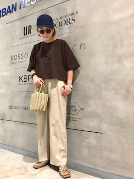 「URBAN RESEARCH（アーバンリサーチ）のアイテム（サングラス）」を使った、asamiさん（レディース・164cm）の夏コーディネート