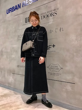 「30代ファッション」｜「アイテム（デニムジャケット）」を使った、asamiさん（レディース・164cm）の秋コーディネート