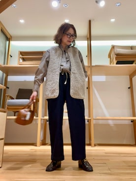 「アイテム（ショルダーバッグ）」を使った、asamiさん（レディース・164cm・30代）の秋コーディネート
