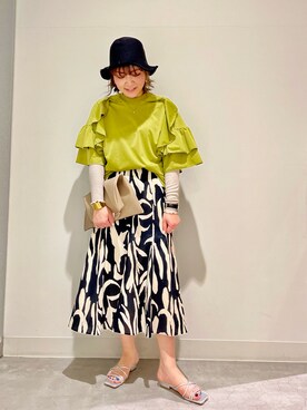 「プリントスカート」｜asamiさん（レディース・164cm）の春コーディネート