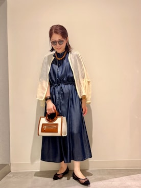 「RODE SKO」｜「アイテム（シャツワンピース）」を使った、asamiさん（レディース・164cm）の夏コーディネート