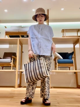 「RODE SKO（ロデスコ）のアイテム」を使った、asamiさん（レディース・164cm）の夏コーディネート
