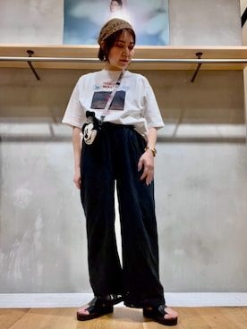 「RODE SKO（ロデスコ）のアイテム」を使った、asamiさん（レディース・164cm）の夏コーディネート