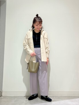 「SonnyLabel」｜「アイテム（ローファー）」を使った、asamiさん（レディース・164cm）の秋コーディネート