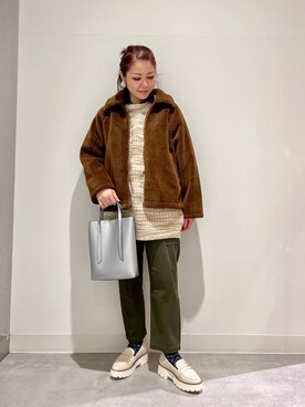 「SonnyLabel」｜「アイテム（ローファー）」を使った、asamiさん（レディース・164cm）の秋コーディネート