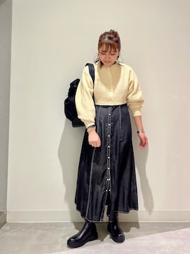 「URBAN RESEARCH Sonny Label（アーバンリサーチサニーレーベル）のアイテム（シャツワンピース）」を使った、asamiさん（レディース・164cm）の秋コーディネート