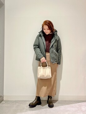 「SonnyLabel」｜「アイテム（ブーツ）」を使った、asamiさん（レディース・164cm）の冬コーディネート