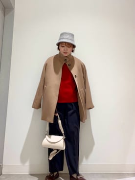 「ラップパンツ」｜「アイテム（ジャケット/アウター）」を使った、asamiさん（レディース・164cm）の冬コーディネート