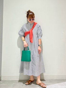 「SENSE OF PLACE by URBAN RESEAR」｜「アイテム（ワンピース/ドレス）」を使った、asamiさん（レディース・164cm）の春コーディネート