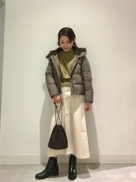 「RODE SKO」｜「アイテム（ダウンジャケット/コート）」を使った、asamiさん（レディース・164cm）の冬コーディネート