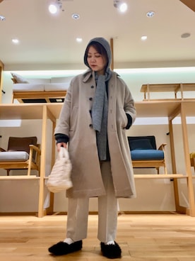 「アイテム（カーディガン/ボレロ）」を使った、asamiさん（レディース・164cm・30代）の冬コーディネート