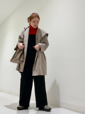 「アイテム（ブーツ、シルバー系）」を使った、asamiさん（レディース・164cm）の冬コーディネート