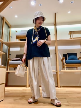 「KBF（ケイビーエフ）のアイテム」を使った、asamiさん（レディース・164cm）の春コーディネート
