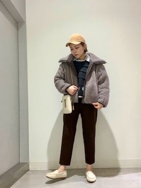 「RODE SKO」｜「アイテム（キャップ）」を使った、asamiさん（レディース・164cm）の秋コーディネート