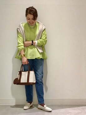 「SonnyLabel」｜「アイテム（ローファー）」を使った、asamiさん（レディース・164cm）の冬コーディネート