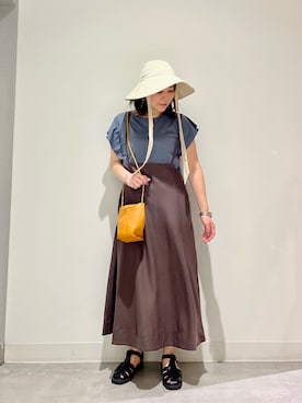 「SENSE OF PLACE by URBAN RESEAR」｜「アイテム（帽子）」を使った、asamiさん（レディース・164cm）の夏コーディネート