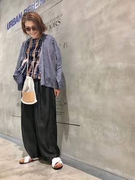 「URBAN RESEARCH（アーバンリサーチ）のアイテム（サングラス）」を使った、asamiさん（レディース・164cm）の夏コーディネート