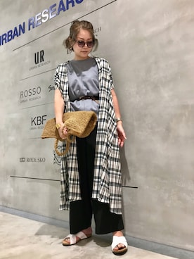 「URBAN RESEARCH（アーバンリサーチ）のアイテム（サングラス）」を使った、asamiさん（レディース・164cm）の夏コーディネート