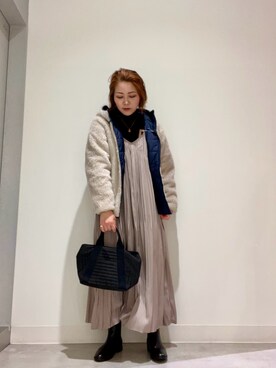 「アイテム（ワンピース/ドレス）」を使った、asamiさん（レディース・164cm・30代）の秋コーディネート