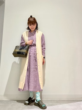 「SENSE OF PLACE by URBAN RESEAR」｜「アイテム（ワンピース/ドレス）」を使った、asamiさん（レディース・164cm）の春コーディネート