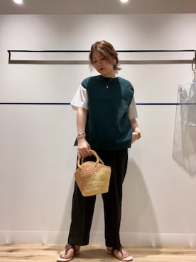 「アイテム（ニット/セーター）」を使った、asamiさん（レディース・164cm・30代）の夏コーディネート