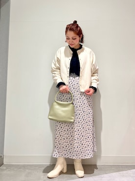 「SonnyLabel」｜「アイテム（ブーツ）」を使った、asamiさん（レディース・164cm）の冬コーディネート