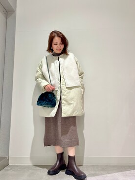 「ベストセットワンピース」｜asamiさん（レディース・164cm）の冬コーディネート