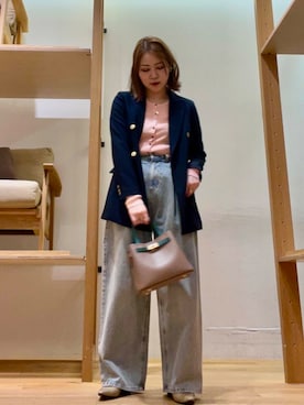 「お出掛けコーデ」｜「アイテム（その他アウター）」を使った、asamiさん（レディース・164cm）の冬コーディネート