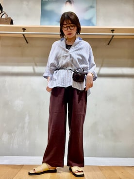 「KBF（ケイビーエフ）のアイテム（バッグ）」を使った、asamiさん（レディース・164cm）の夏コーディネート