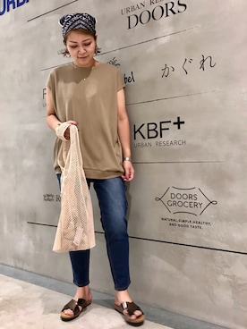 「KBF+」｜「アイテム（スウェット）」を使った、asamiさん（レディース・164cm）の夏コーディネート