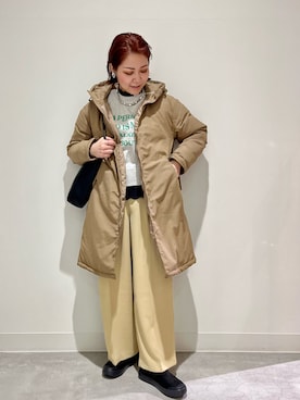 「SonnyLabel」｜「アイテム（ダウンジャケット/コート）」を使った、asamiさん（レディース・164cm）の冬コーディネート