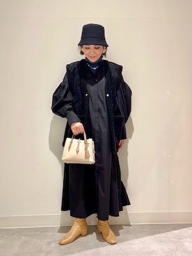 「SENSE OF PLACE by URBAN RESEAR」｜「アイテム（帽子）」を使った、asamiさん（レディース・164cm）の冬コーディネート