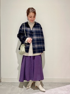 「URBANRESEARCH」｜「アイテム（ブーツ）」を使った、asamiさん（レディース・164cm）の冬コーディネート