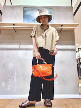 「RODE SKO（ロデスコ）のアイテム」を使った、asamiさん（レディース・164cm）の夏コーディネート