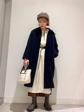 「アイテム（ワンピース/ドレス）」を使った、asamiさん（レディース・164cm・30代）の冬コーディネート