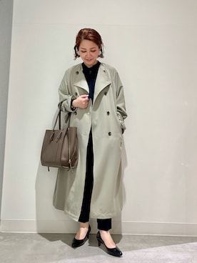 「RODE SKO」｜「アイテム（トレンチコート）」を使った、asamiさん（レディース・164cm）の春コーディネート