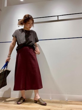 「お出掛けコーデ」｜asamiさん（レディース・164cm）の夏コーディネート