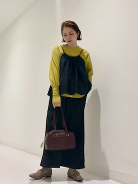 「SonnyLabel」｜「アイテム（ローファー）」を使った、asamiさん（レディース・164cm）の秋コーディネート