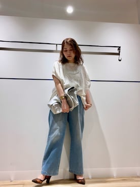 「アイテム（デニムパンツ）」を使った、asamiさん（レディース・164cm・30代）の夏コーディネート