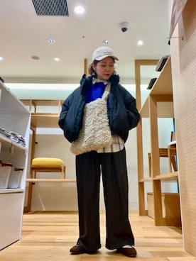 「RODE SKO（ロデスコ）の撥水フラッフィーバレエシューズ（バレエシューズ）」を使った、asamiさん（レディース・164cm）の冬コーディネート