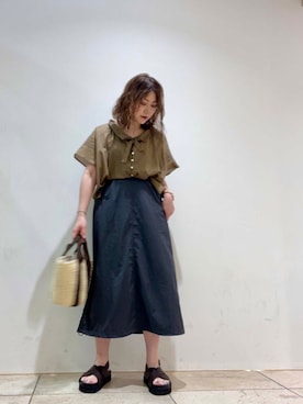 「お出掛けコーデ」｜asamiさん（レディース・164cm）の夏コーディネート