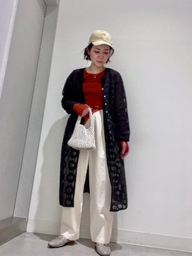「RODE SKO」｜「アイテム（キャップ）」を使った、asamiさん（レディース・164cm）の冬コーディネート